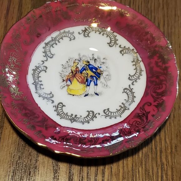 VINTAGE STW Bavaria Germany saucer/plate and Veritable Porcelaine - Picture 5 of 9